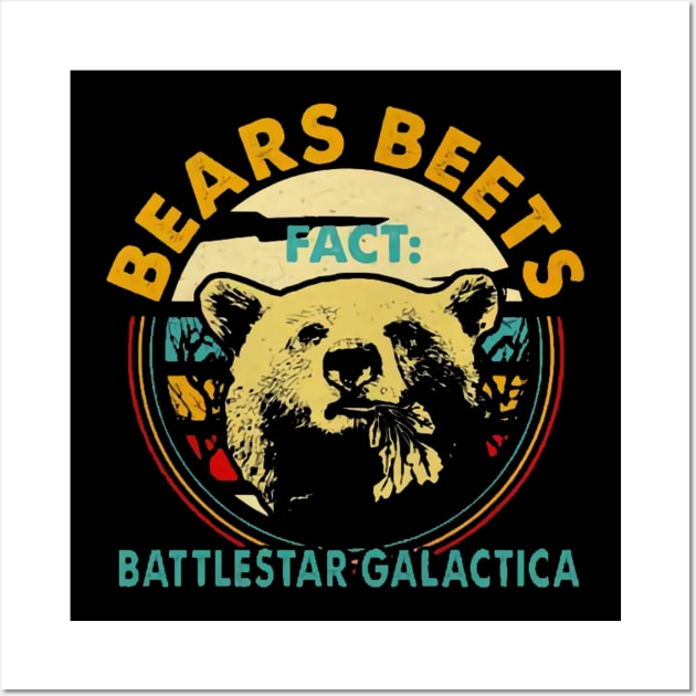 Bears beets fact battlestar galactica Wall Art by jasminerandon69